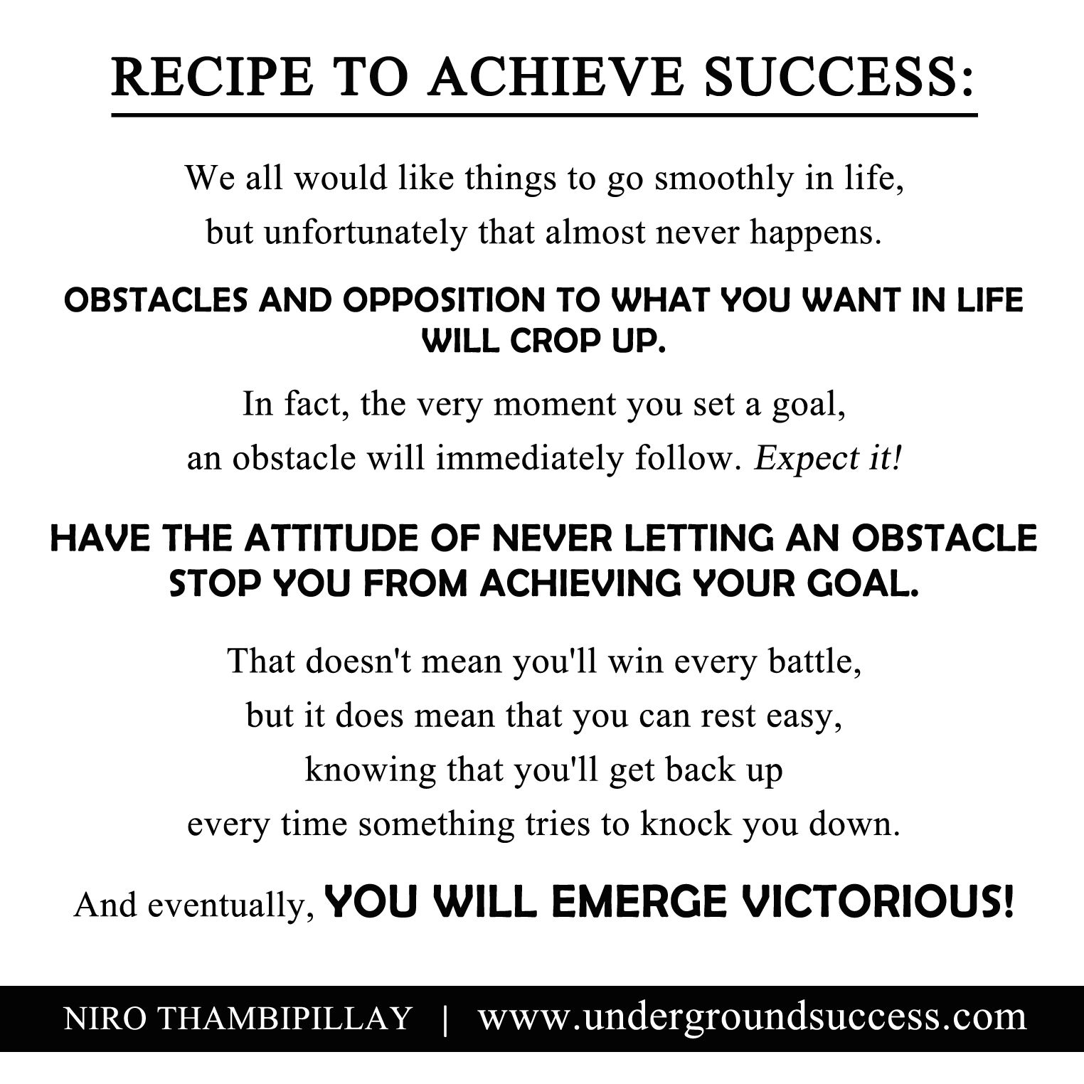 essay on obstacles in life