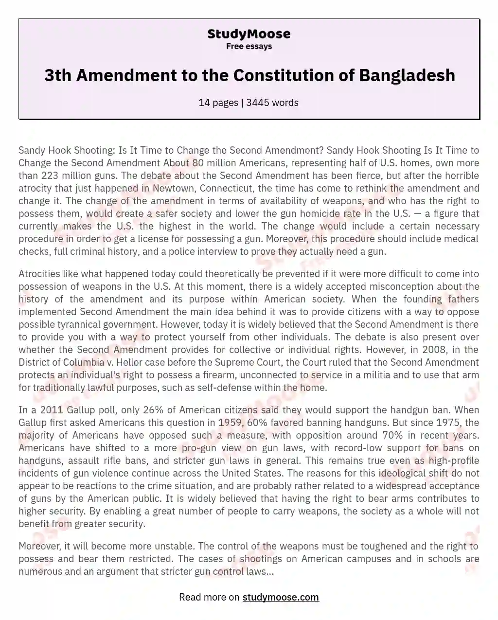3th Amendment to the Constitution of Bangladesh