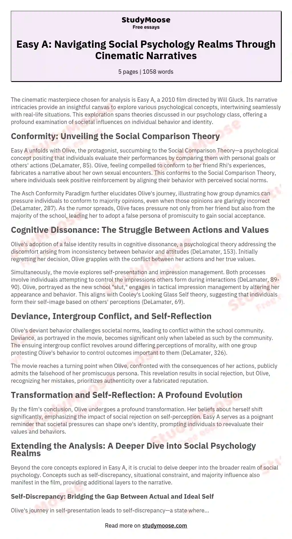 social psychology research paper