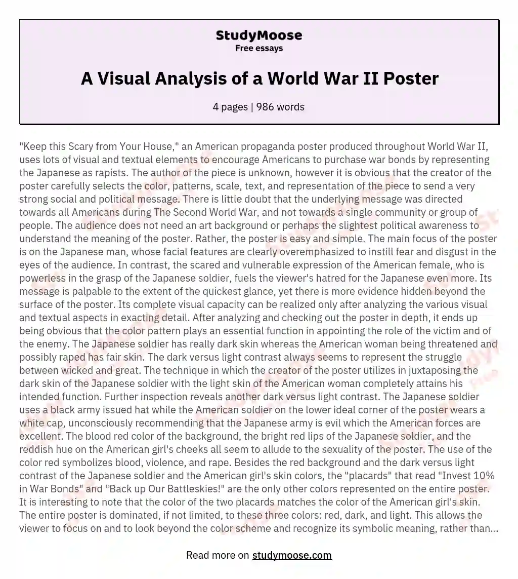 world war 2 paragraph essay