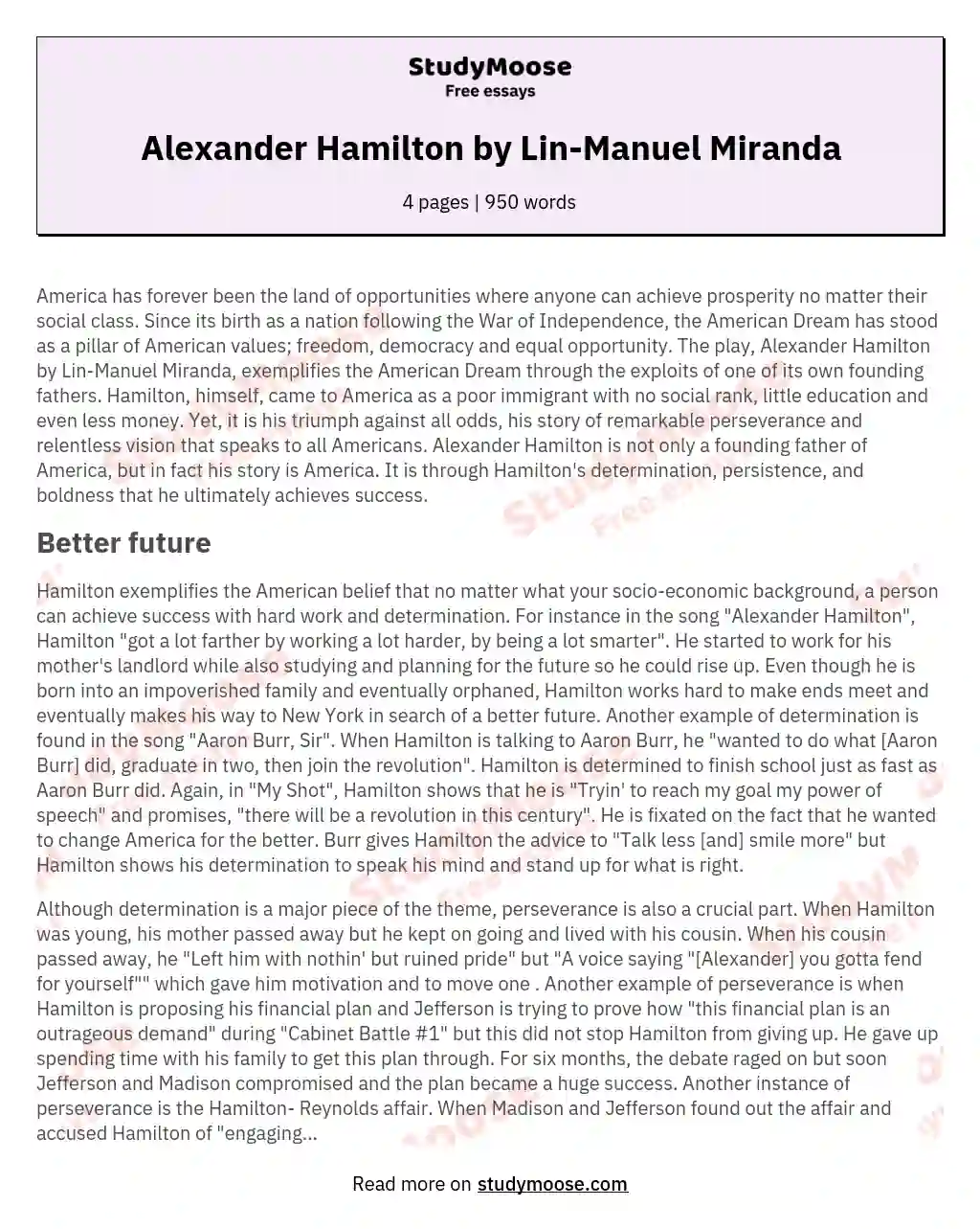 Alexander Hamilton by Lin-Manuel Miranda