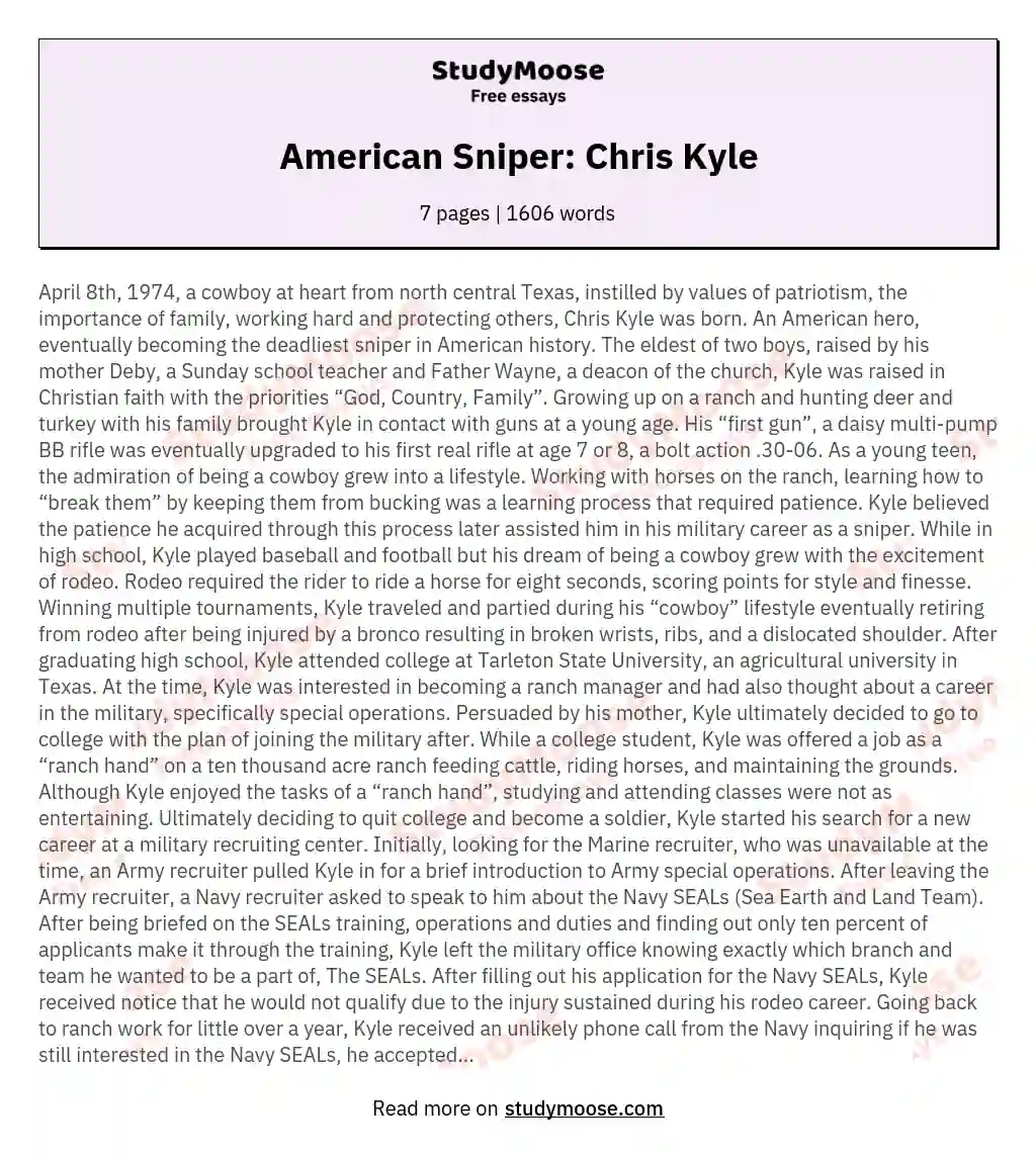 American Sniper: Chris Kyle