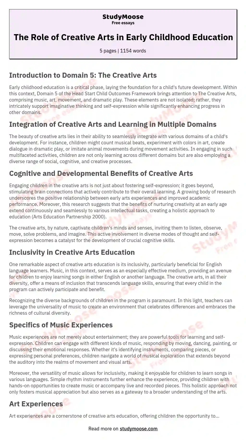 importance of creativity in our life essay