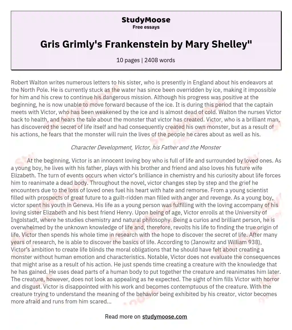 Gris Grimly's Frankenstein by Mary Shelley"