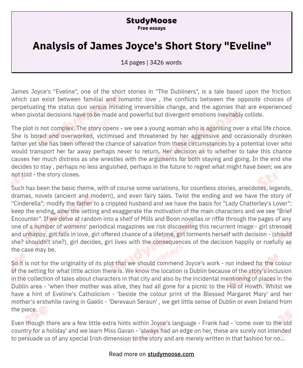an encounter james joyce analysis