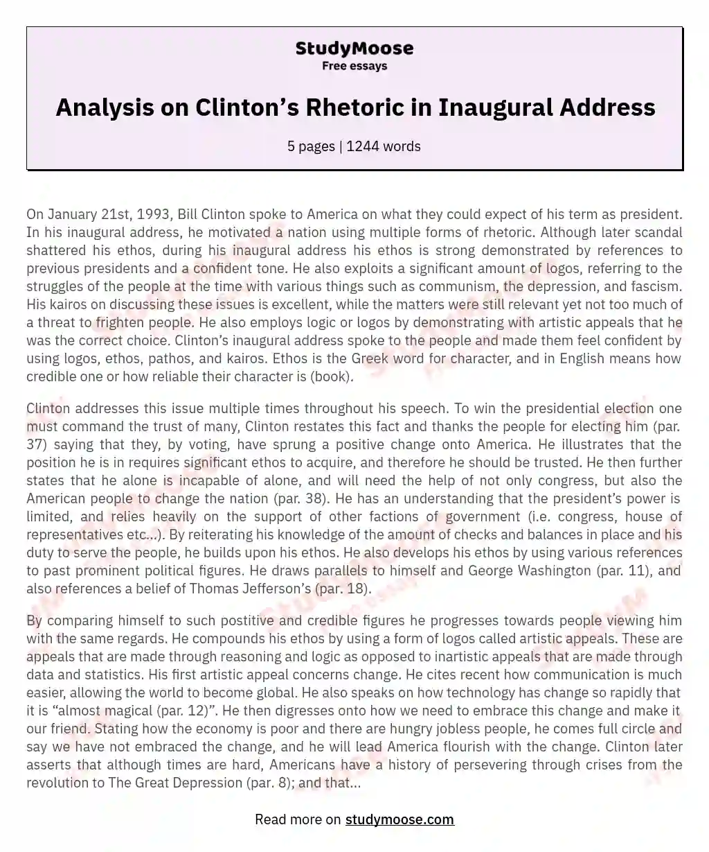 lincoln second inaugural address rhetorical analysis