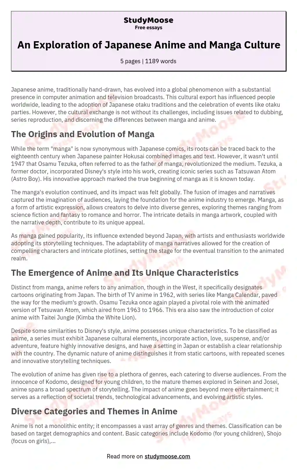 Anime Is Not a Cartoon