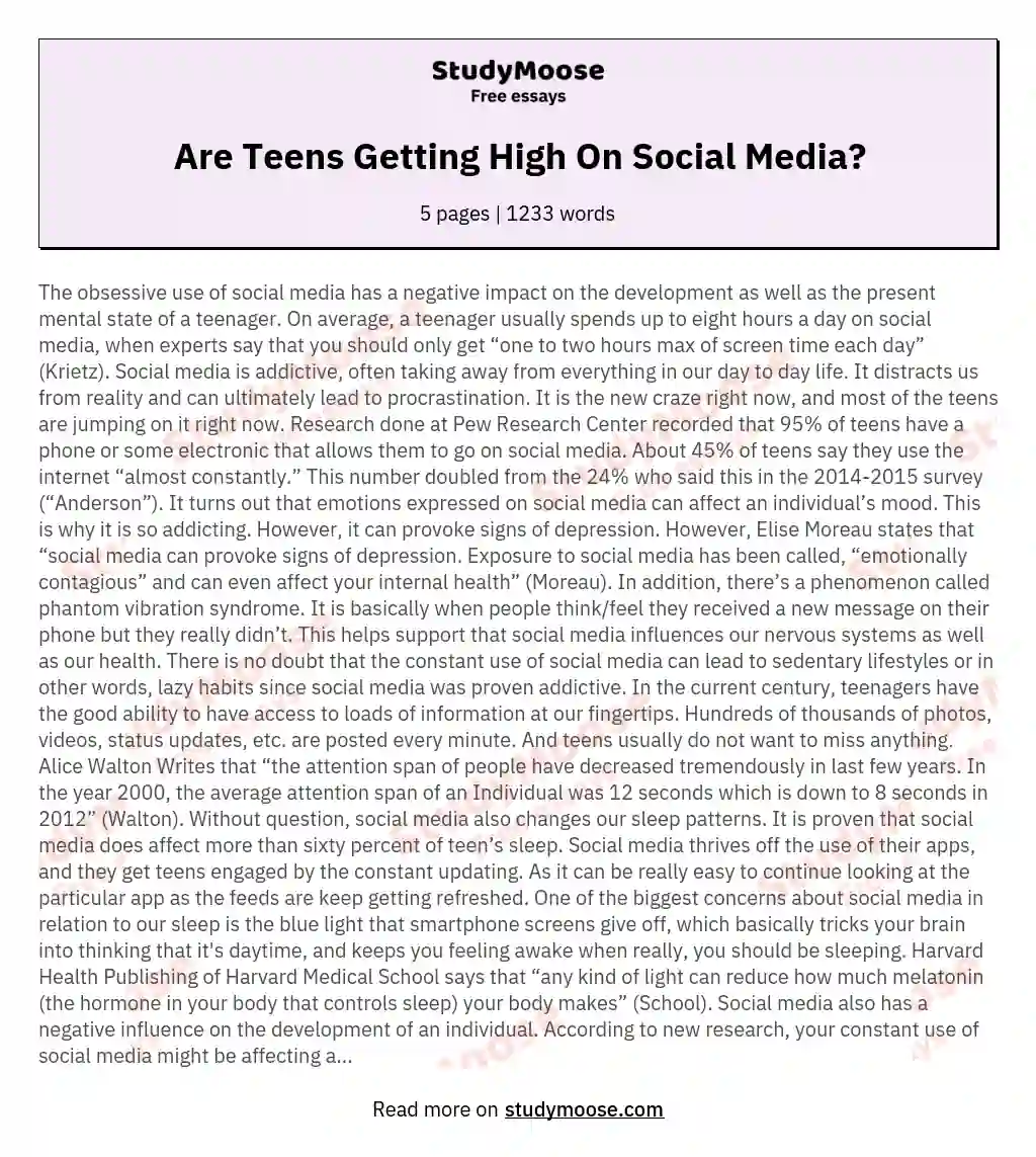 Are Teens Getting High On Social Media?