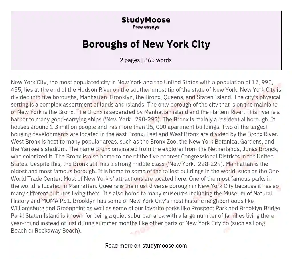 Boroughs of New York City
