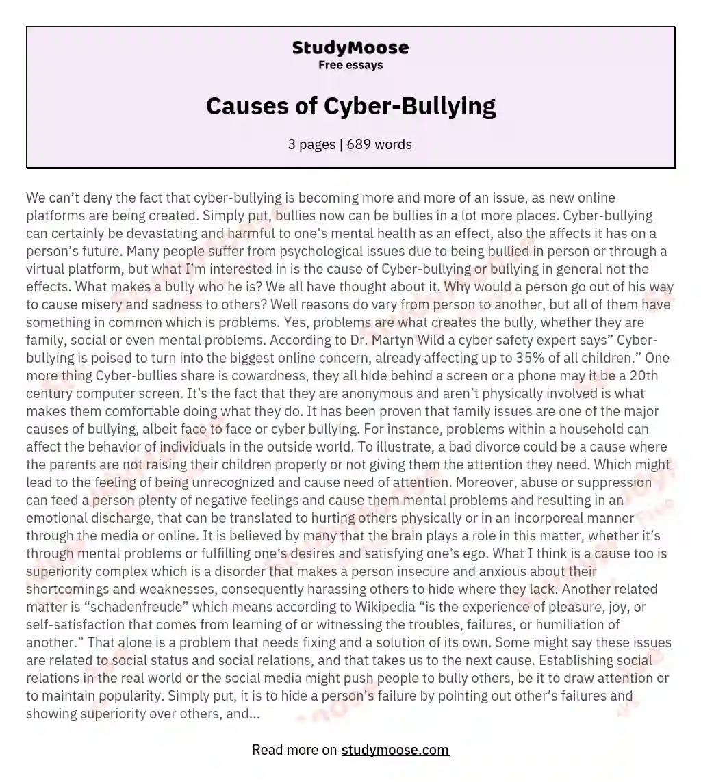 Cyber bullying newspaper article - bullying a6d