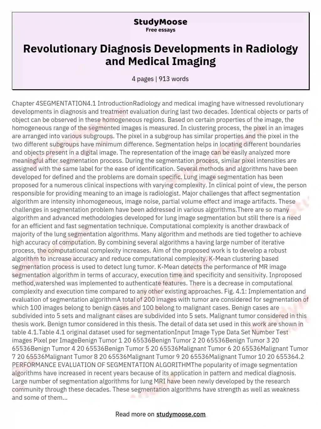 Revolutionary Diagnosis Developments in Radiology and Medical Imaging essay