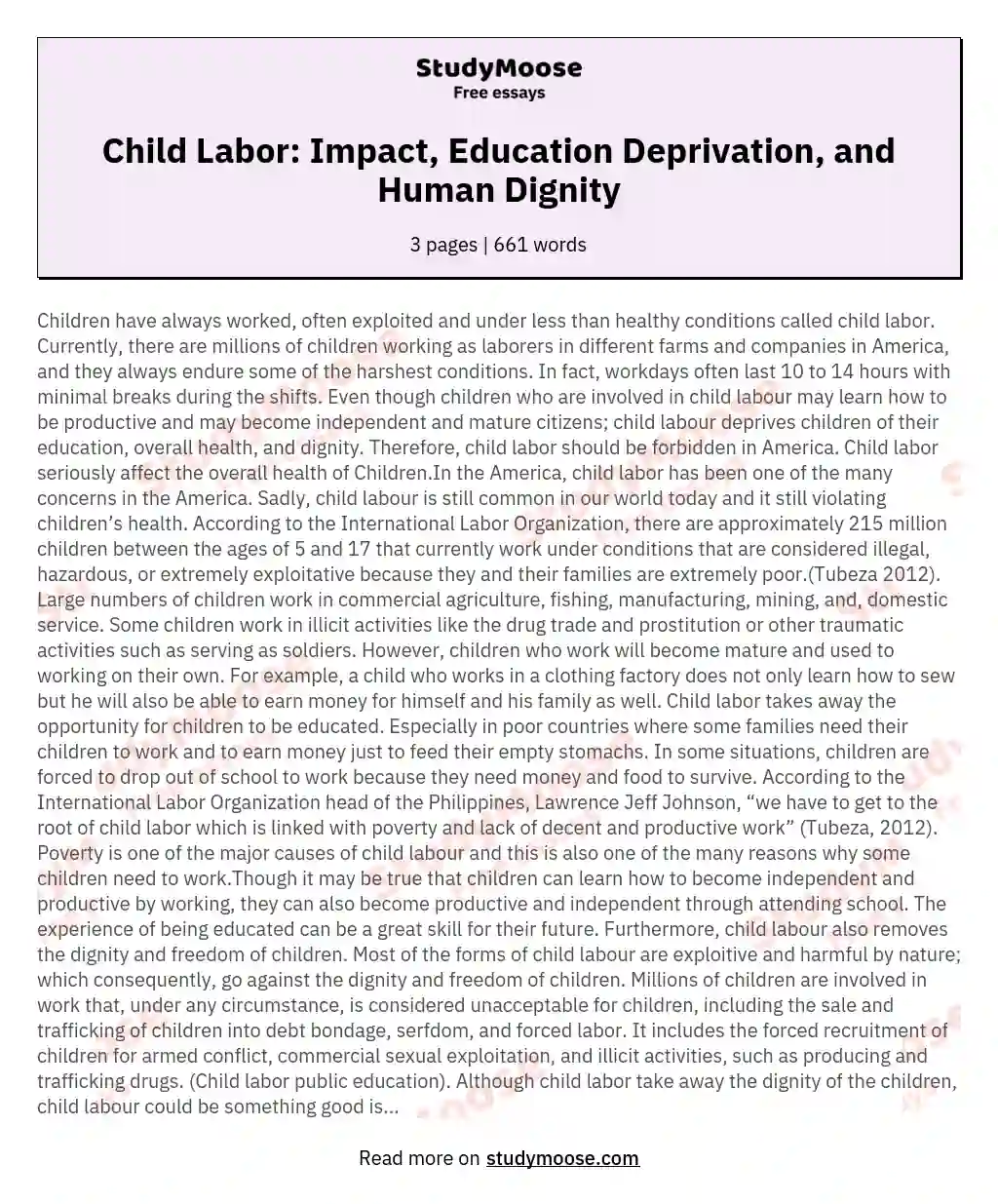 child labor thesis pdf