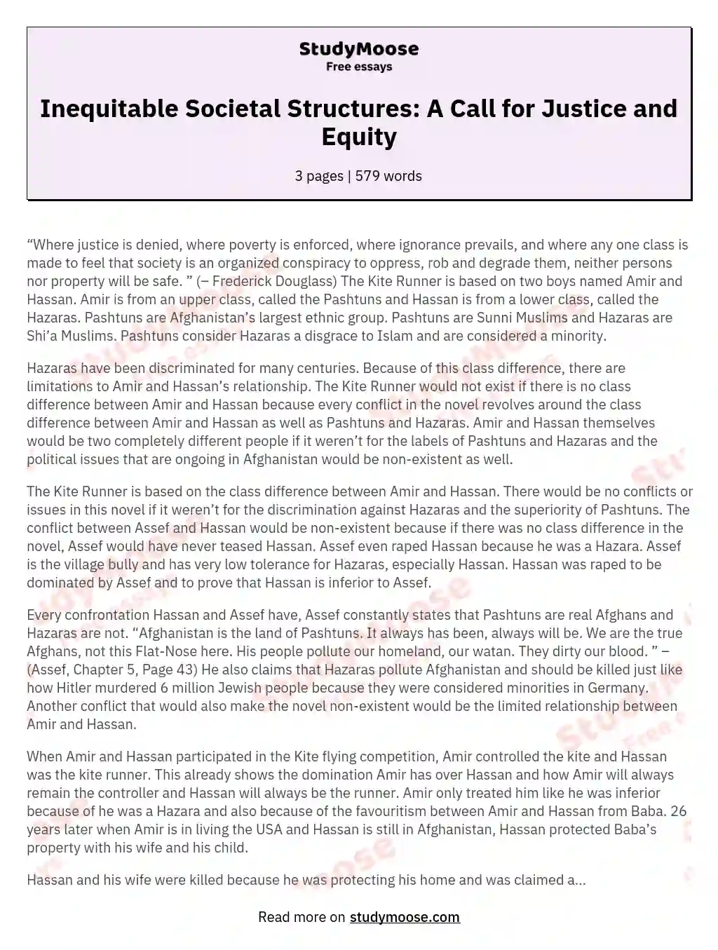 Inequitable Societal Structures: A Call for Justice and Equity essay