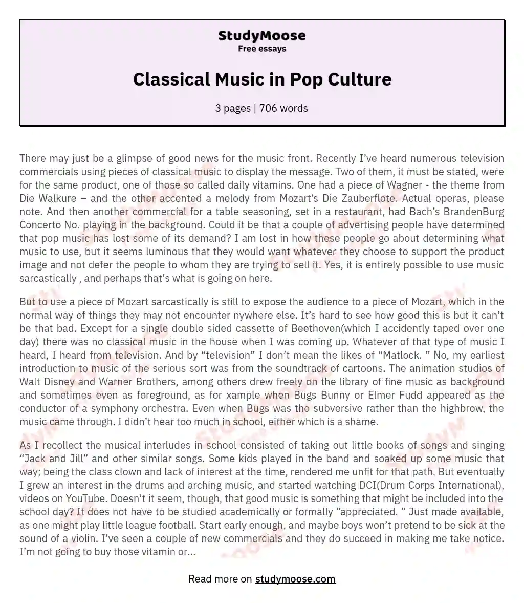Classical Music in Pop Culture
