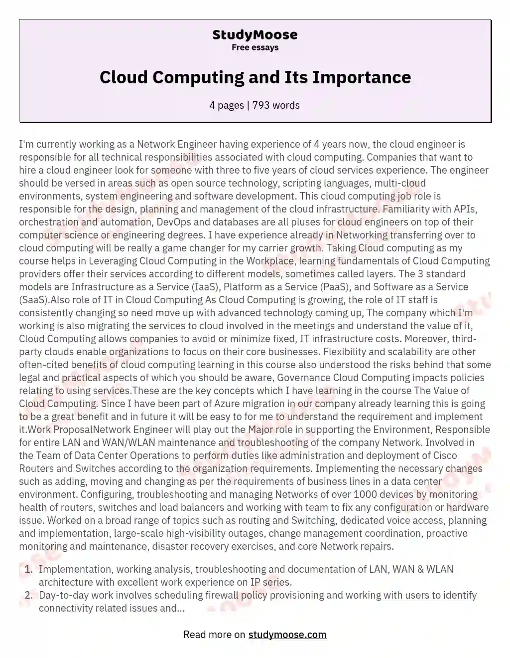 Cloud Computing and Its Importance