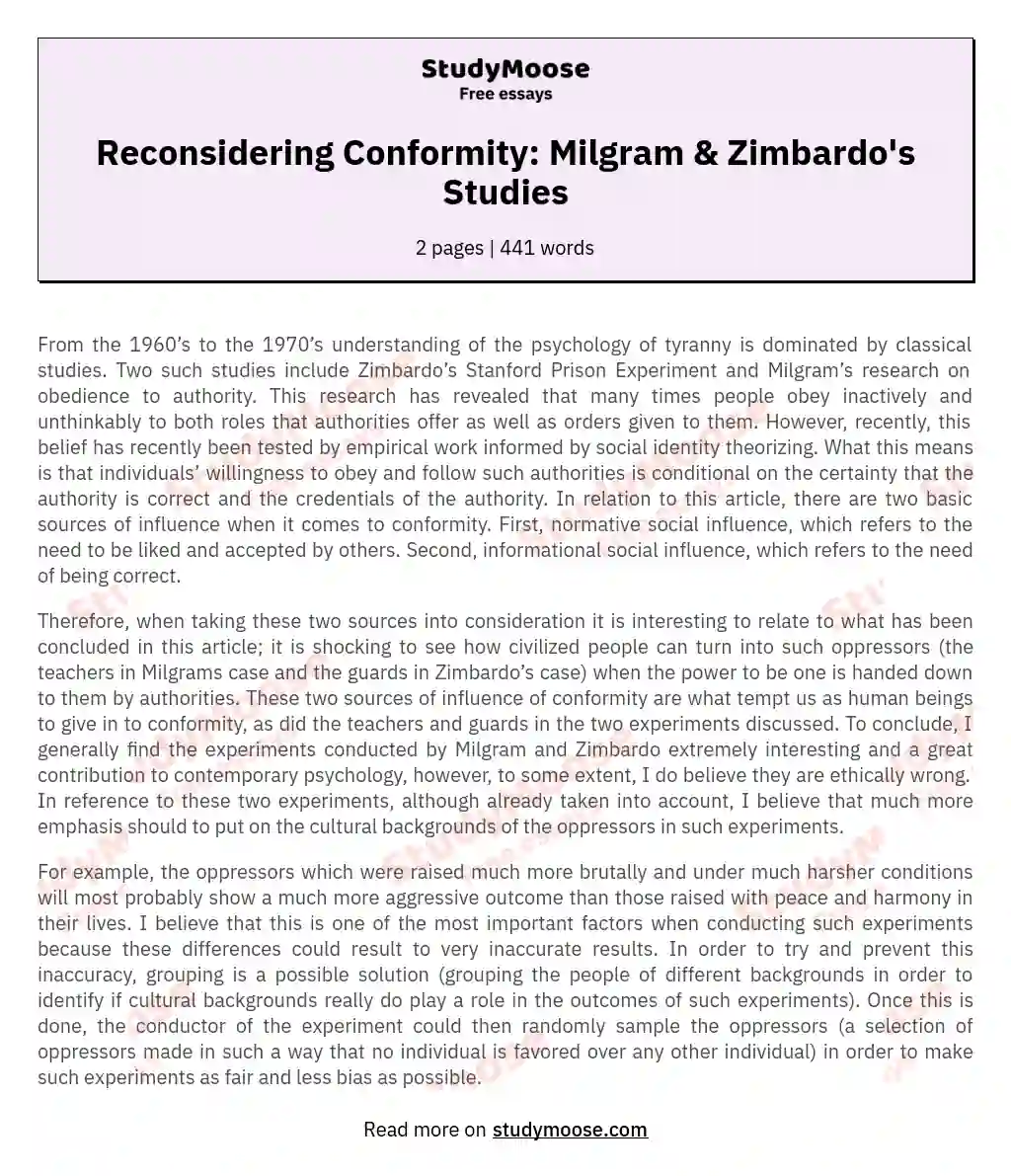 Contesting the “nature” of Conformity: What Milgram and Zimbardo’s Studies Really Show.