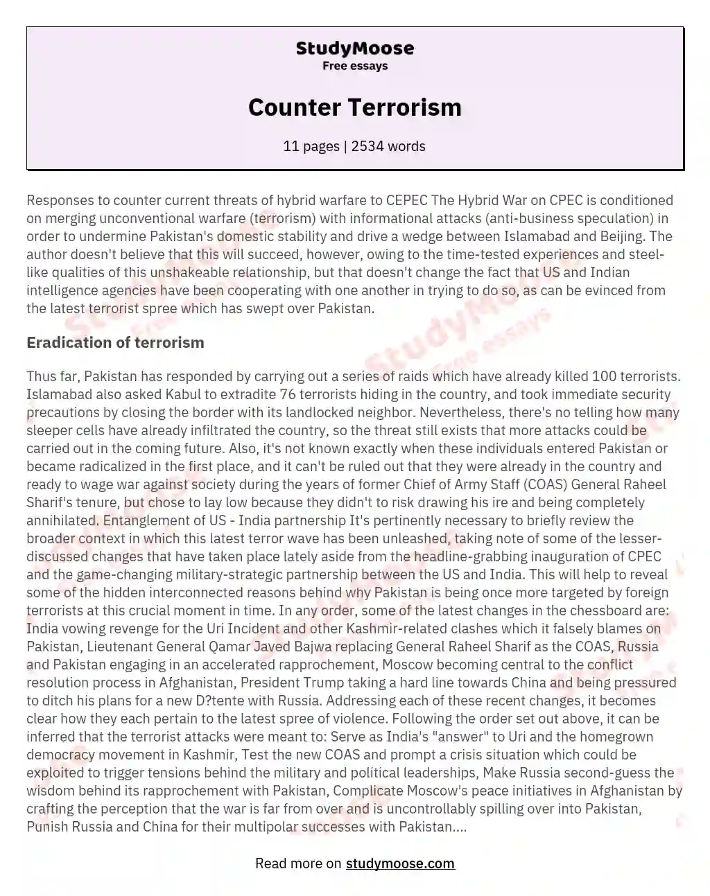 Counter Terrorism