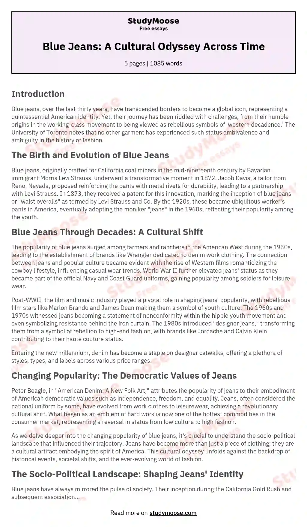 blue-jeans-a-cultural-odyssey-across-time-free-essay-example