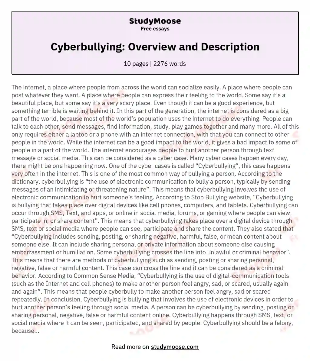 research topic on bullying