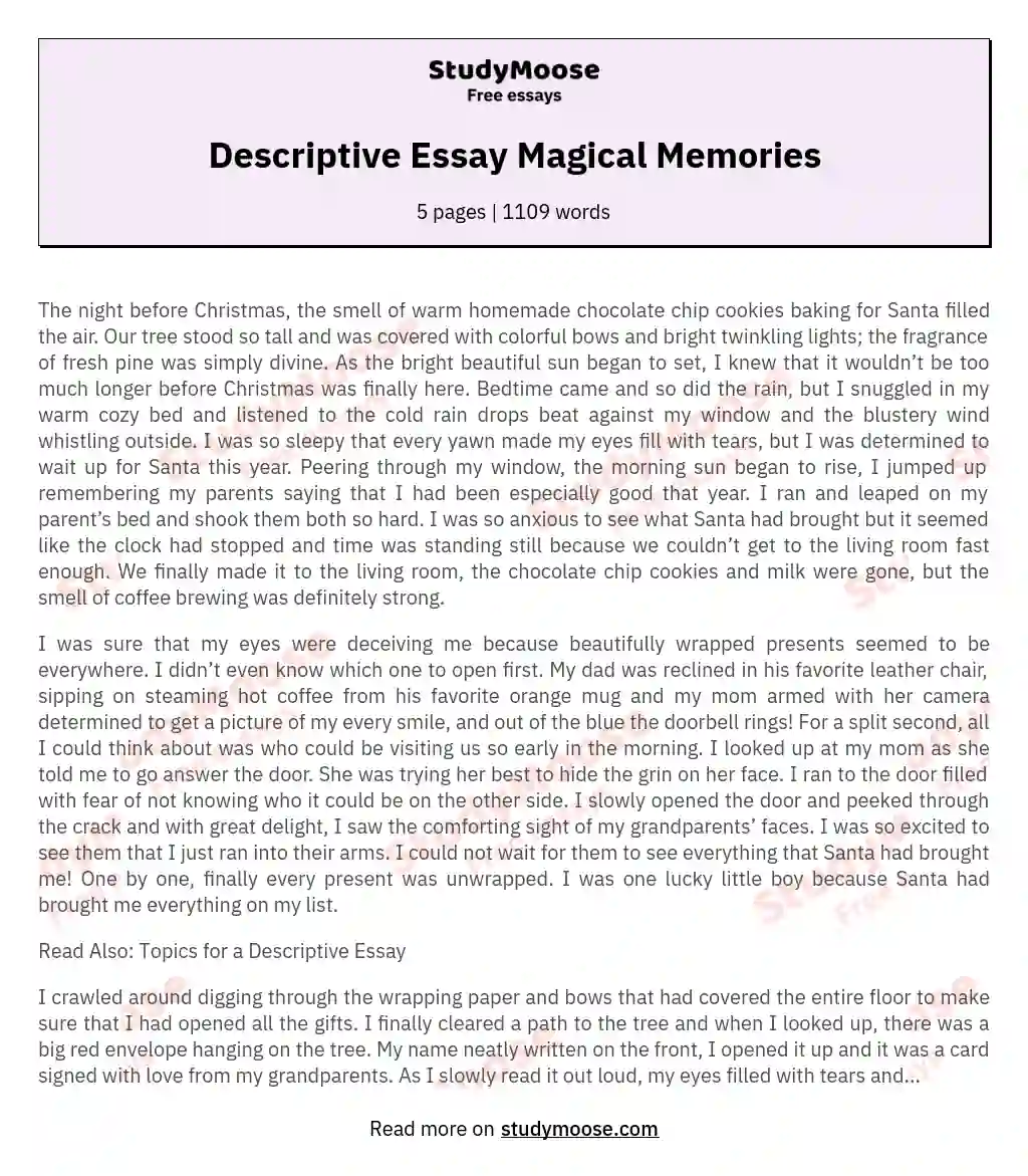 how to make a descriptive essay
