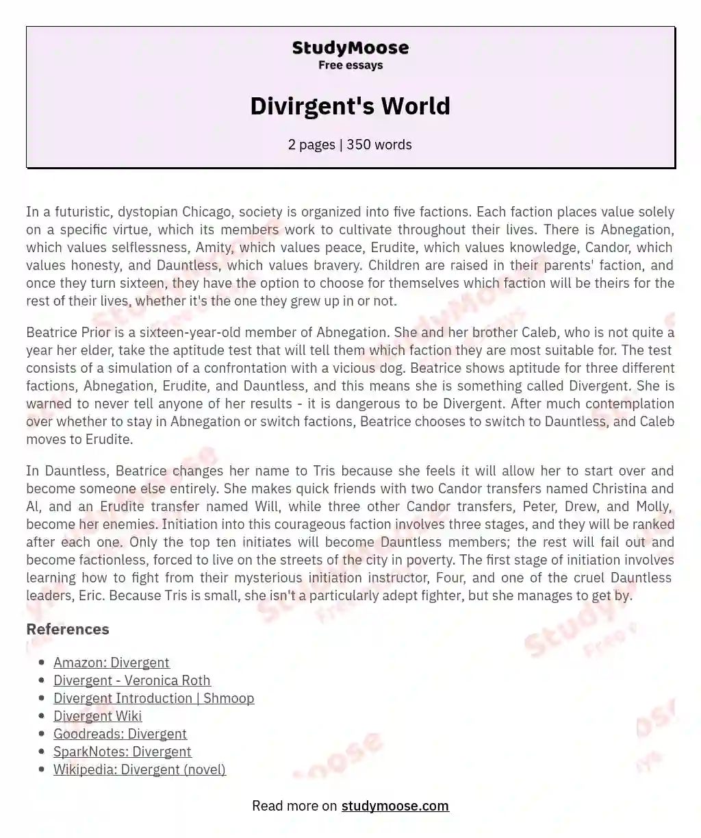 Divirgent's World