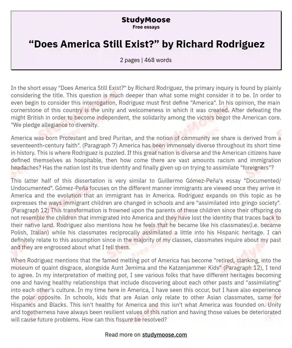 “Does America Still Exist?” by Richard Rodriguez