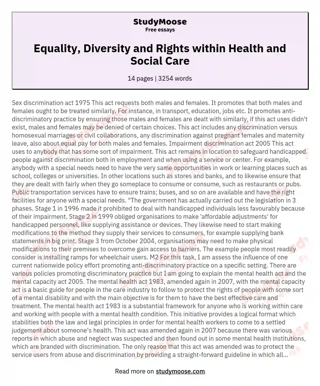 anti discriminatory practice in health and social care