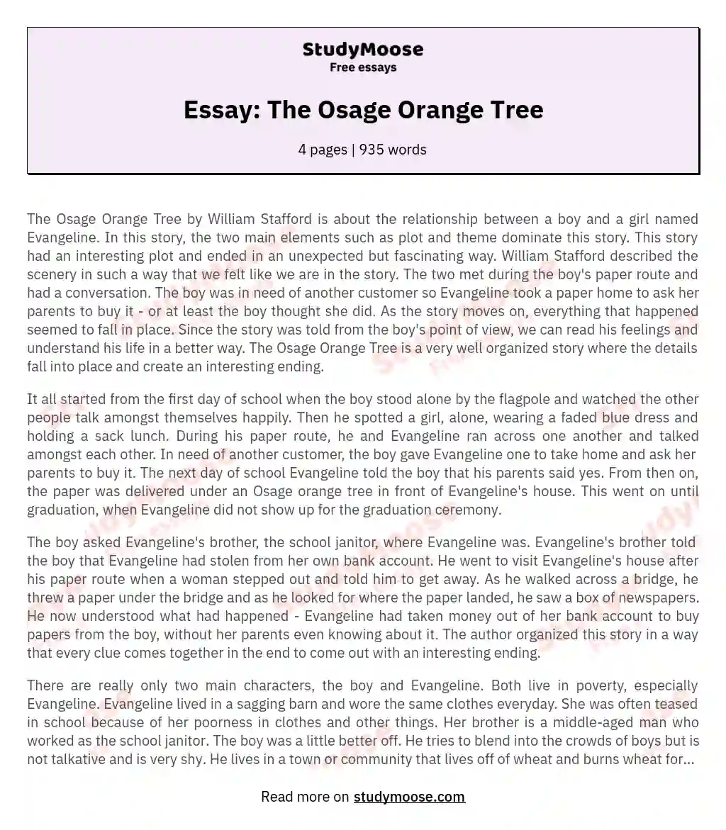 Essay: The Osage Orange Tree
