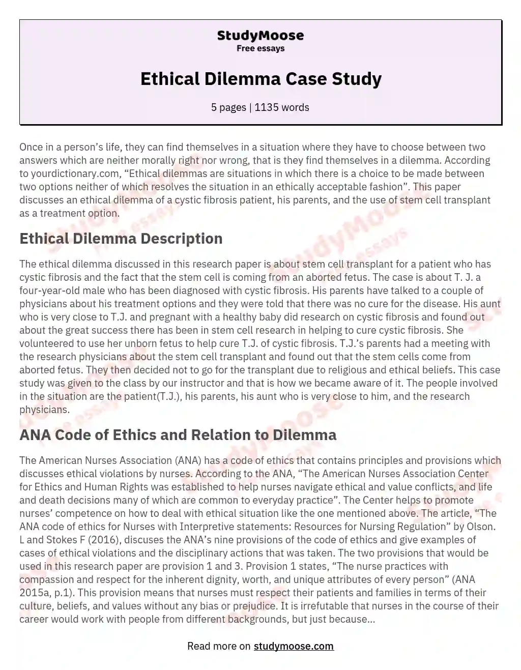 ethical dilemma scenarios