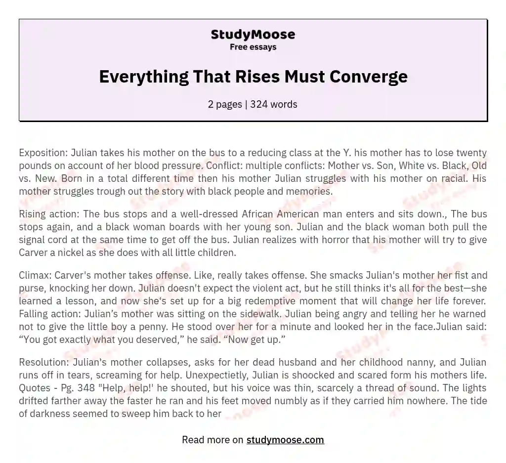 Everything That Rises Must Converge
