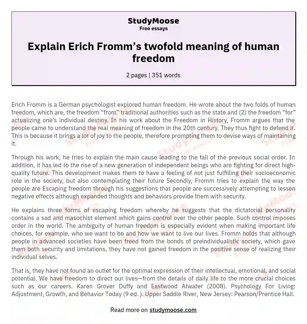 explain-erich-fromm-s-twofold-meaning-of-human-freedom-free-essay-example