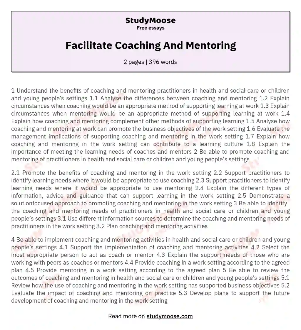 essay coaching