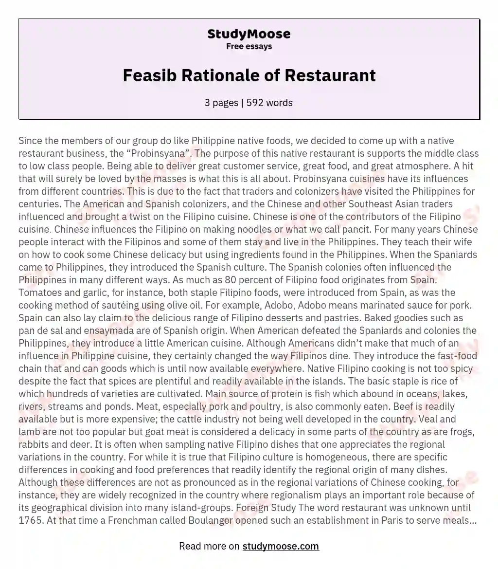 feasib-rationale-of-restaurant-free-essay-example