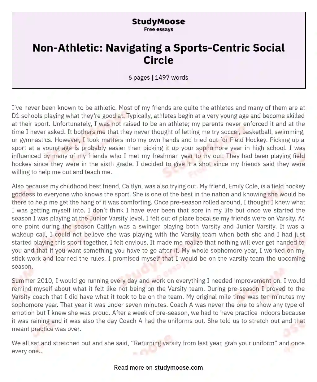 Non-Athletic: Navigating a Sports-Centric Social Circle