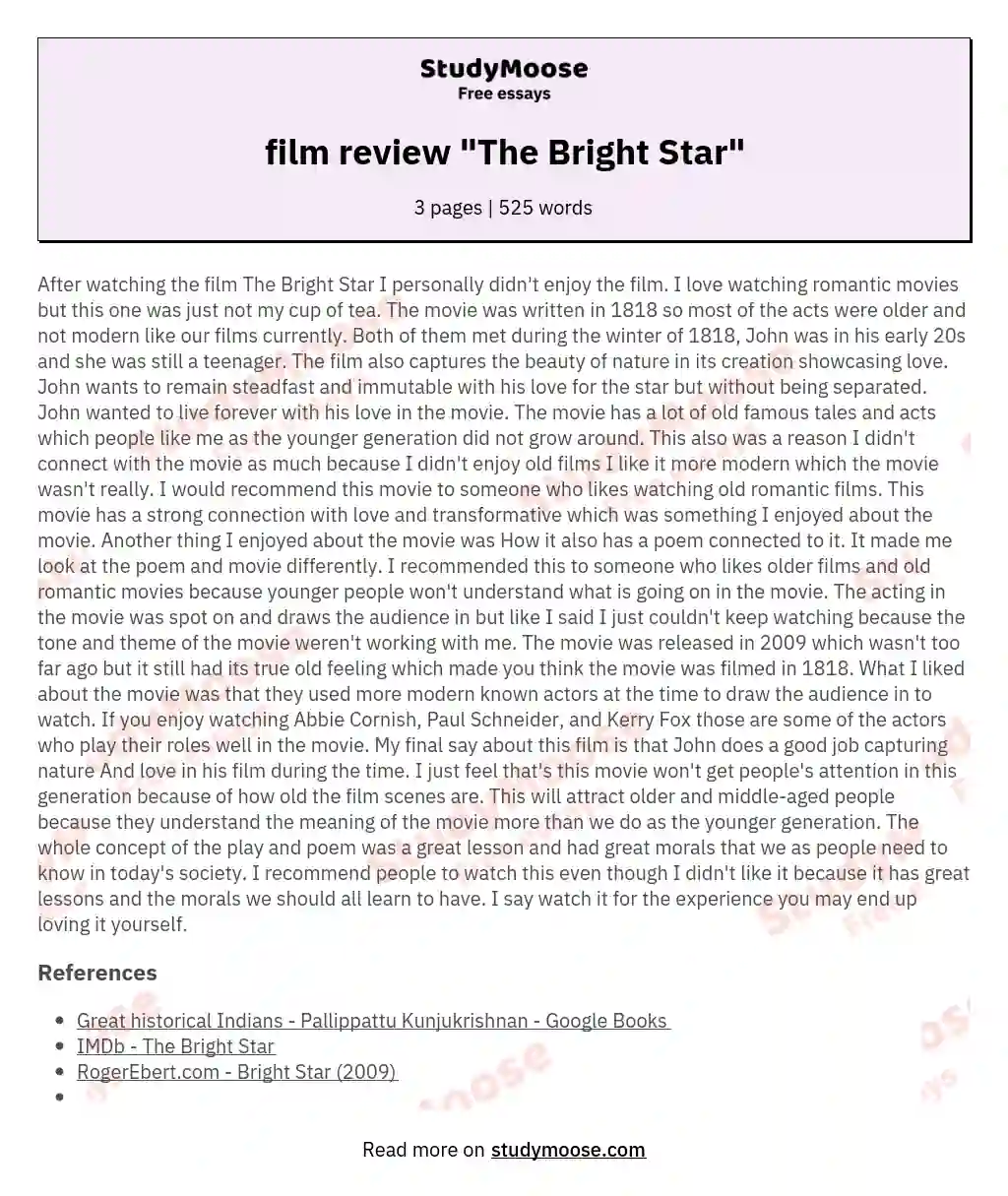 film review essay
