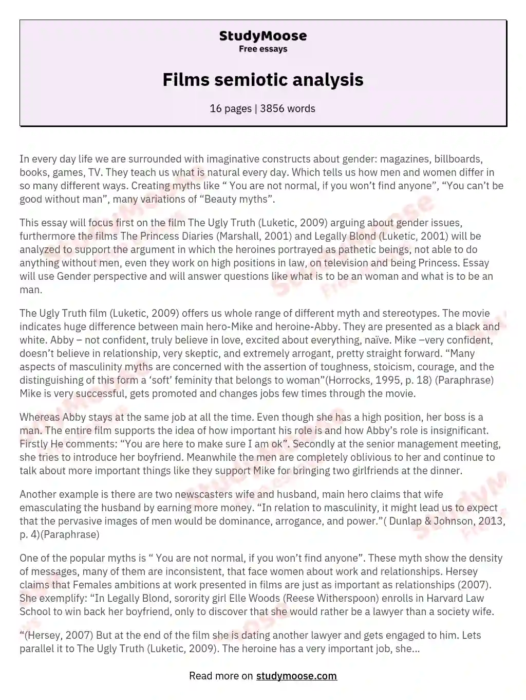  Movie Analysis Essay Example Critical Film Analysis Essay Examples 