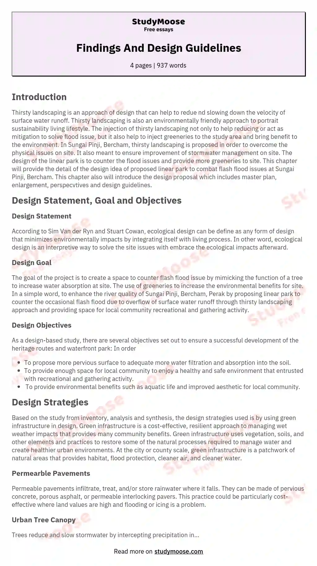 Findings And Design Guidelines essay