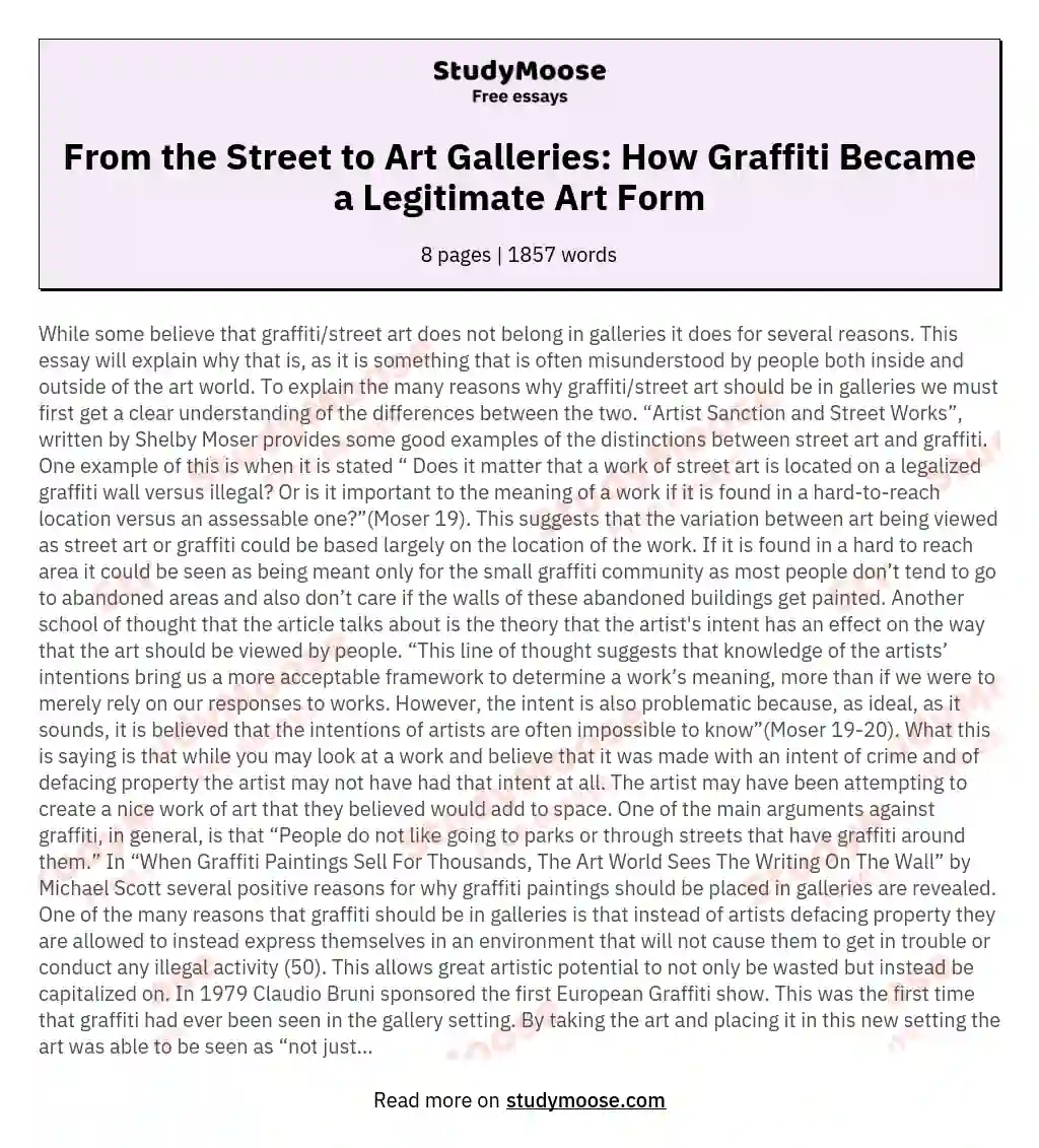 From the Street to Art Galleries: How Graffiti Became a Legitimate Art Form