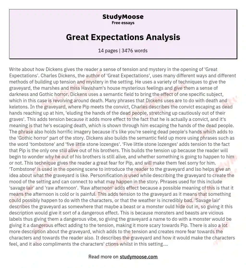 critical review of great expectations