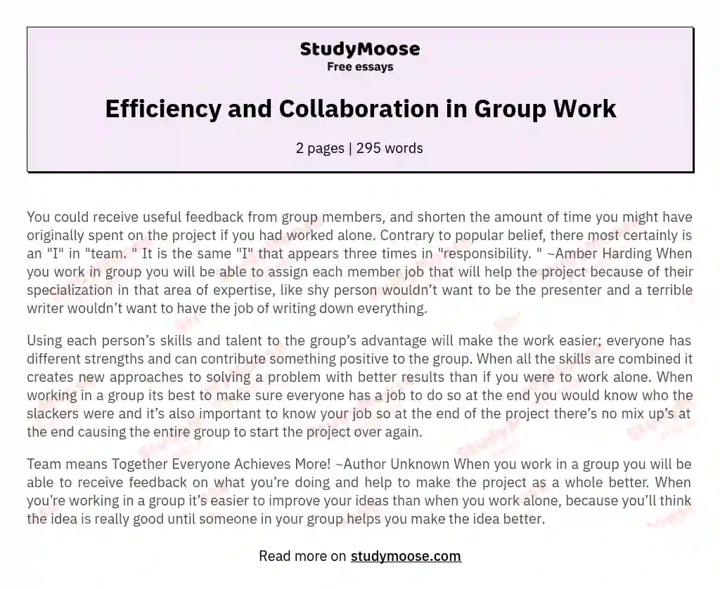 efficiency-and-collaboration-in-group-work-free-essay-example