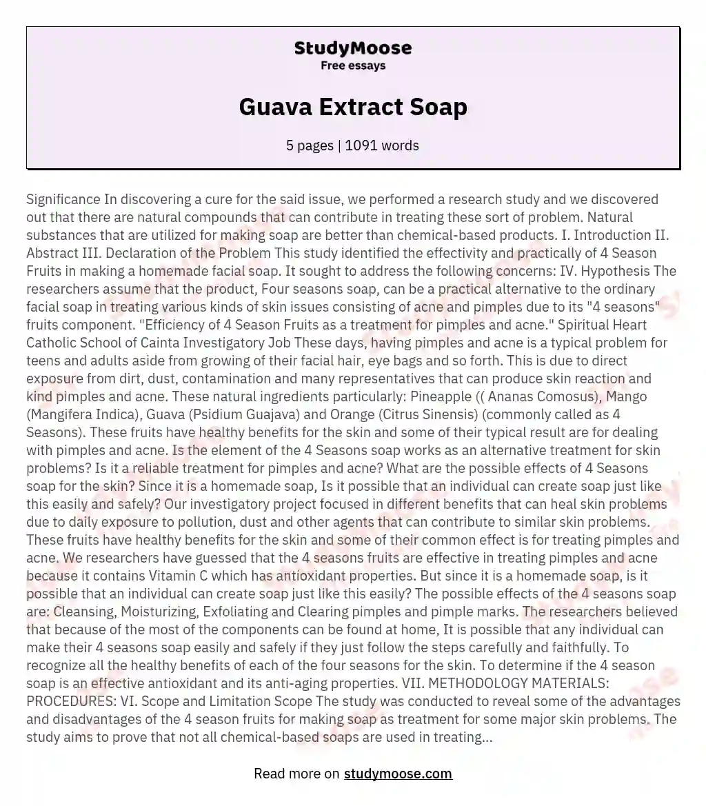 Guava Extract Soap