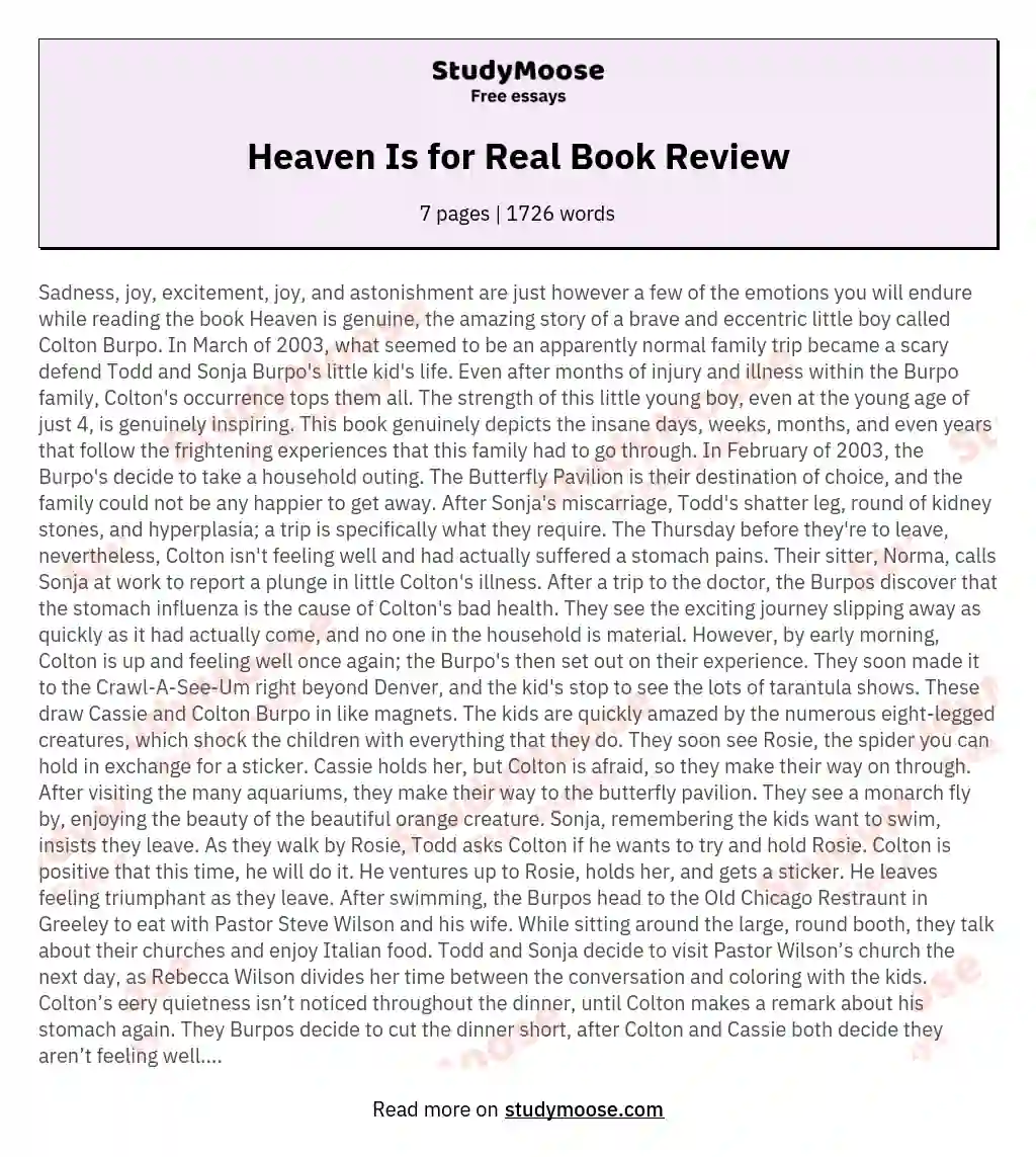 heaven essay