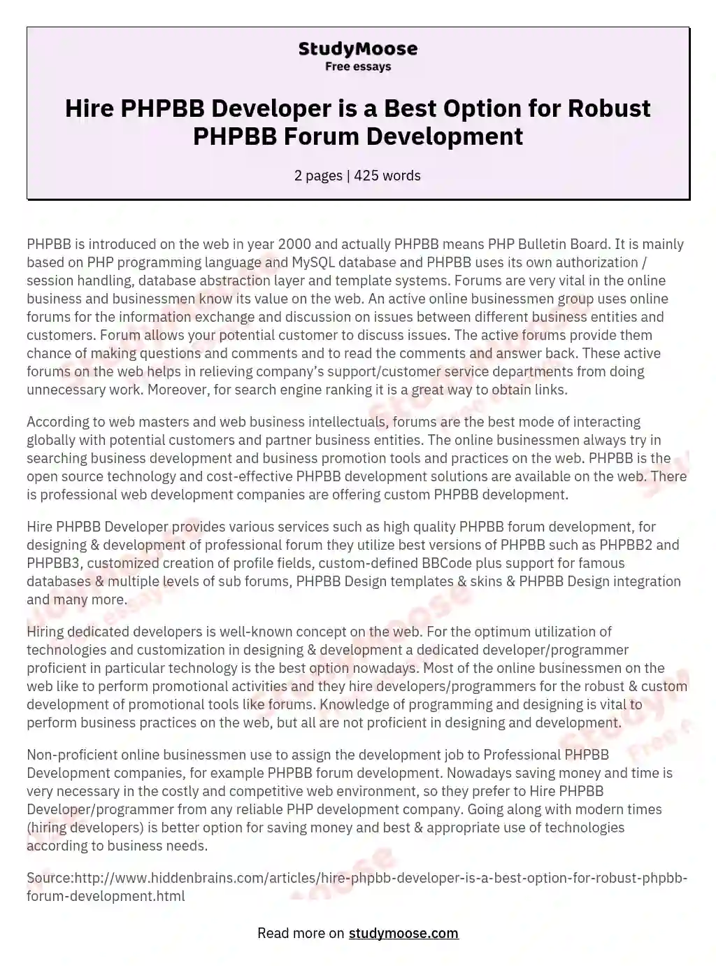 Hire PHPBB Developer is a Best Option for Robust PHPBB Forum Development