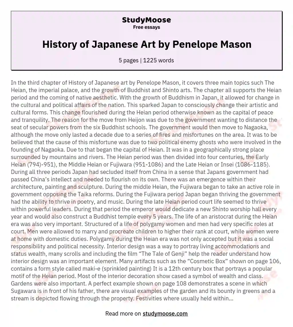 History of Japanese Art by Penelope Mason