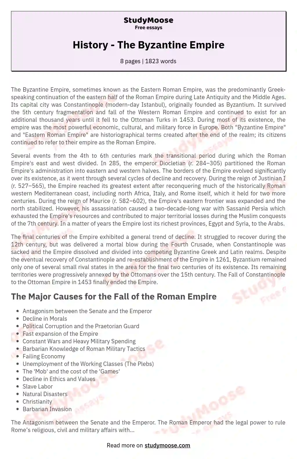 Реферат: The Byzantine Empire Essay Research Paper The