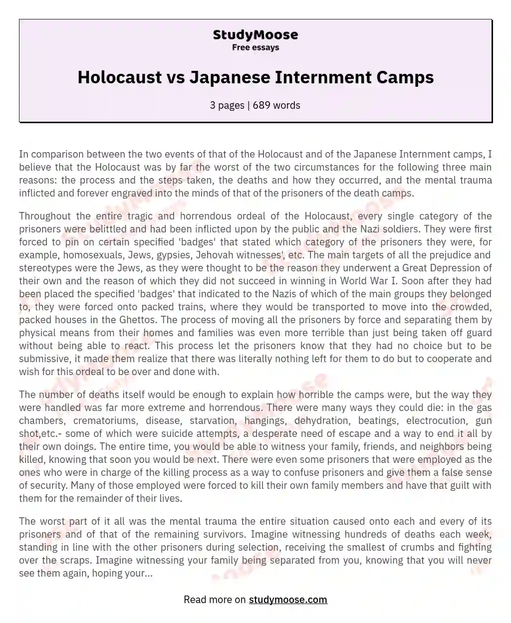 japanese internment camps essay thesis