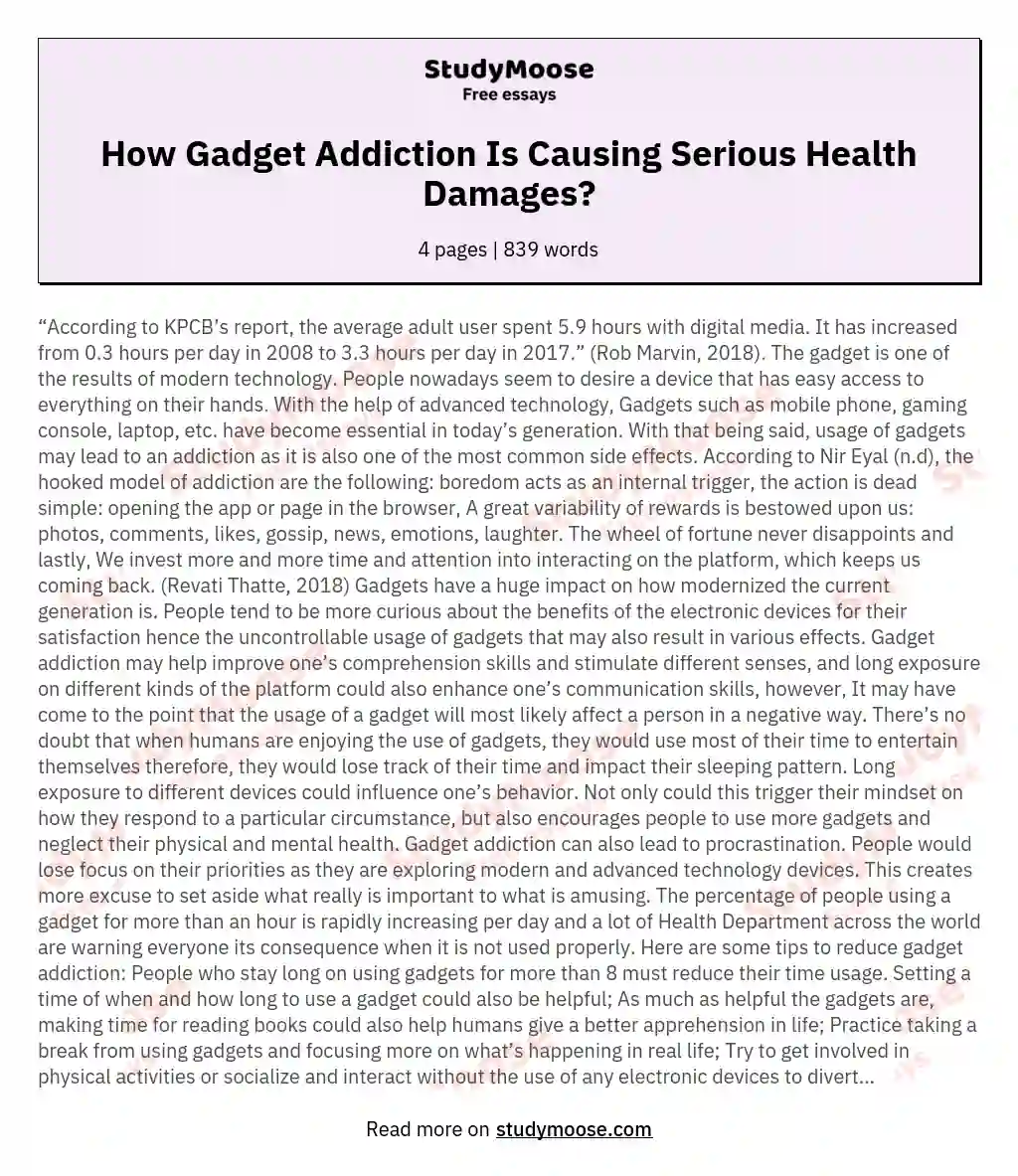 How Gadget Addiction Is Causing Serious Health Damages?