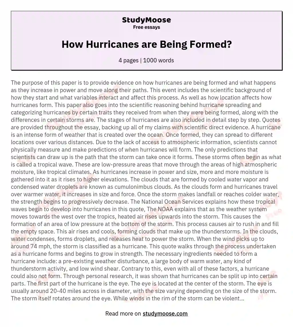 good essay titles for hurricanes
