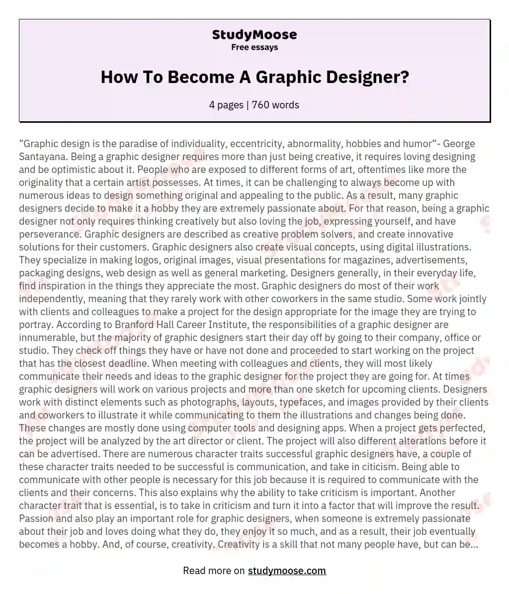 How To Become A Graphic Designer?