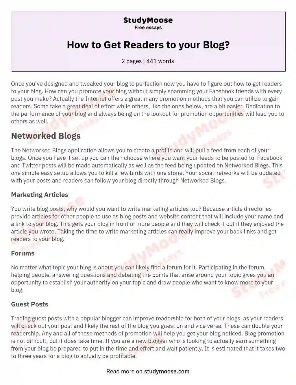 How to Get Readers to your Blog?